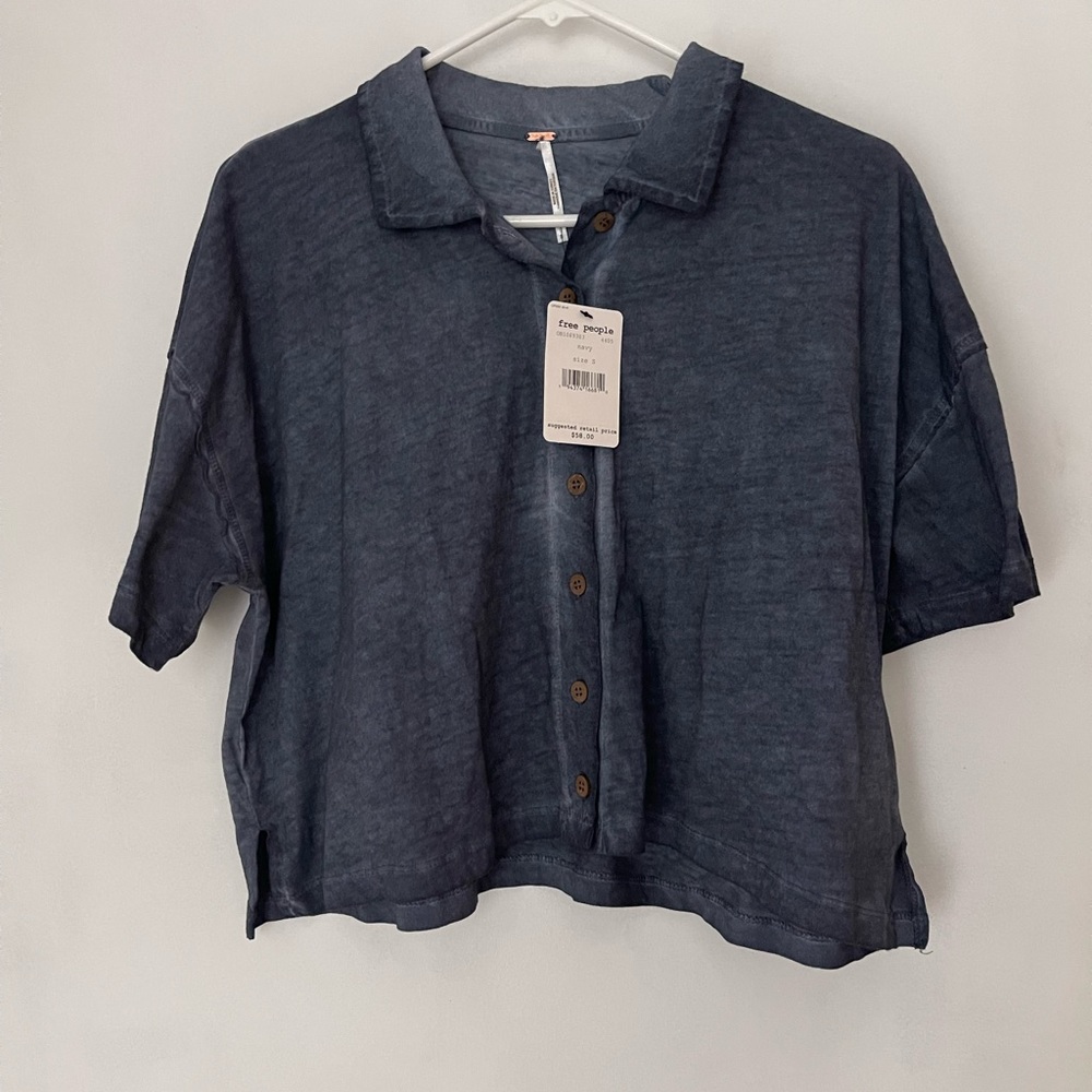 Cropped button down